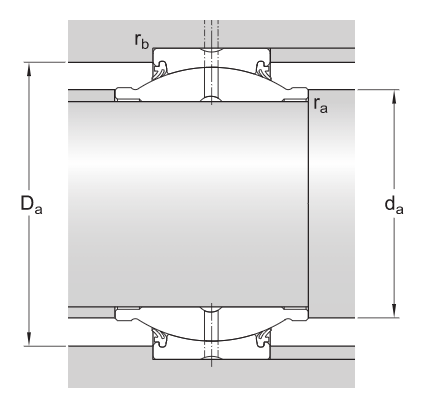 Radial spherical plain bearings GEEM 50 ES 2RS, Radial Spherical Plain Bearing - 50 mm Bore, 75 mm OD, 43 mm Inner Ring