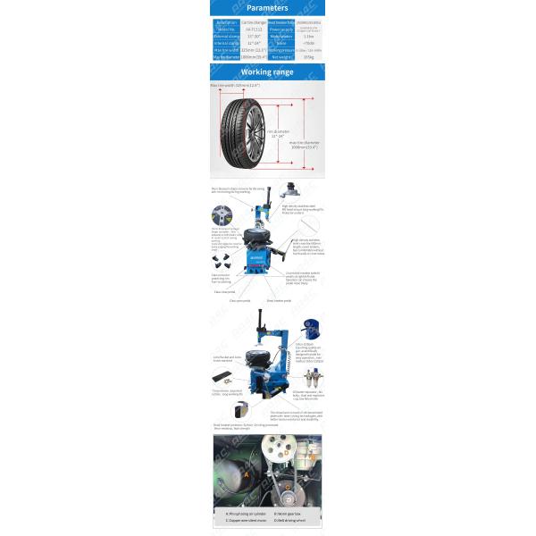 AA4C Semi Automatic tire changer with swing arm 5 pedal tire changing machine tire demount machine AA-TC112B