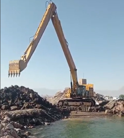 100ft Excavator Long Arm Capacity 0.4-0.8 cbm Yellow / Gray / Red / Green