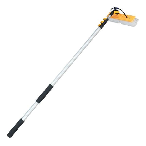 Lightweight Extendable Solar Panel Brush Cleaner For Roof Washing 12m