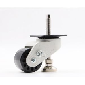 Automation Equipment 800kg 55MM Polyurethane Swivel Casters Retractable Leveling