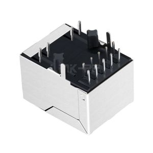 LPJG0806FBNL 10/100/1000 Base-T Shielded Tab Down RJ45 Socket Module Green