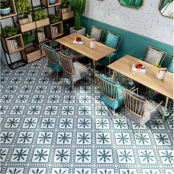 Green Beige 20x20cm Ceramic Rustic Tile Indoor Floor Wall