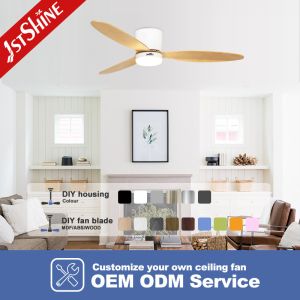 1stshine 52 Inches LED Ceiling Fan with Light and Remote Control Home Office