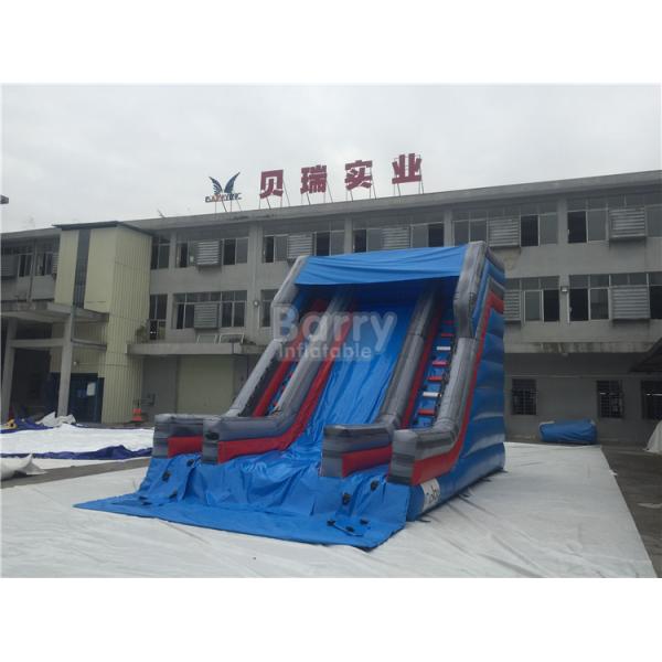 Amusement Commercial Inflatable Water Slide With Pool Silk Printing