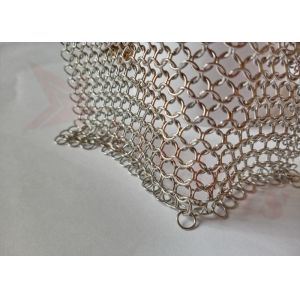 7mm Welded Ring Metal Mesh Curtains Room Divider Stainless Steel