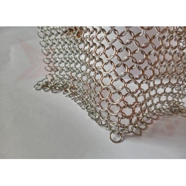 Buy 7mm Welded Ring Metal Mesh Curtains Room Divider Stainless Steel at wholesale prices