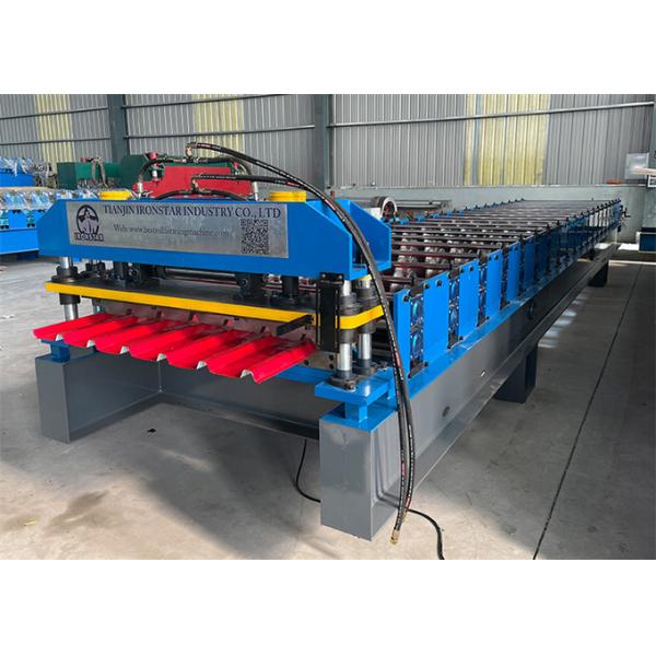 7 rib trapezoidal roofing sheet roll forming machine