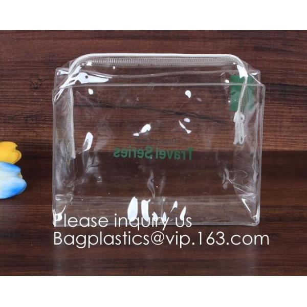 Transparent Plastic Cosmetic Organizer Bag Pouch With Zipper Closure,Travel Toiletry Makeup Bag shampoo, cosmetics, lips