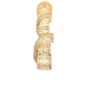 Luxury crystal chandelier duplex building hollow living room lamp large