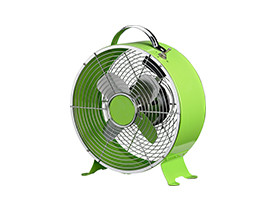 9 Inch Quiet Retro Electric Fan , 2 Speed Decorative Metal Desk Fan