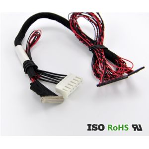 20pin 30pin Custom Cable Assemblies LCD LVDS Shield Flat Flexible