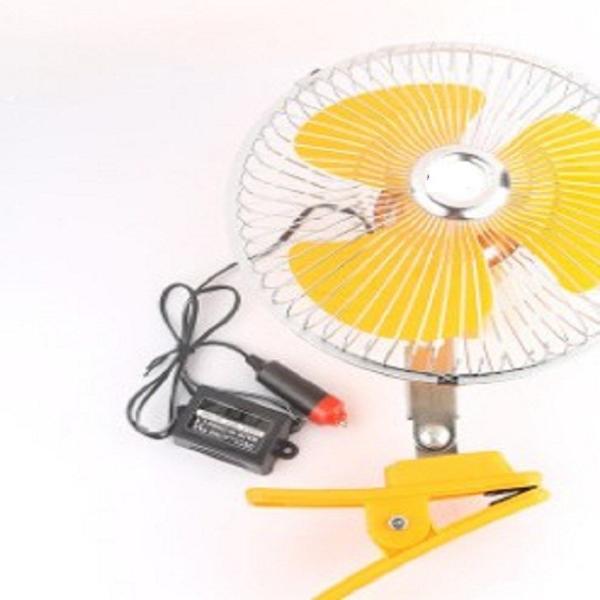 Buy Yellow Electric Cooling Fans For Cars Back Guard With 8 Inch Oscillating at wholesale prices