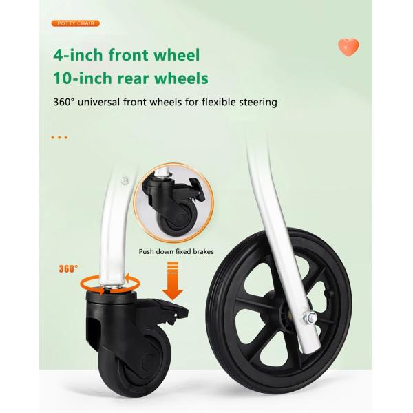 Lightweight Foldable Commode Chair Corrosion Resistance For Elderly And Disabled