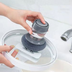 Portable Odorless Automatic Dishwashing Brush With Soap Dispenser