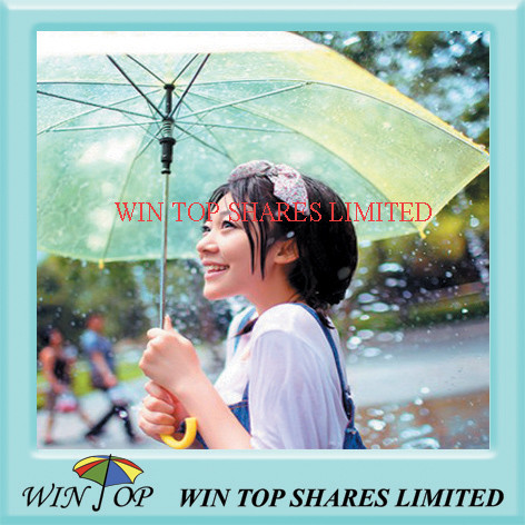 21" Girl Plastic Rain Umbrella