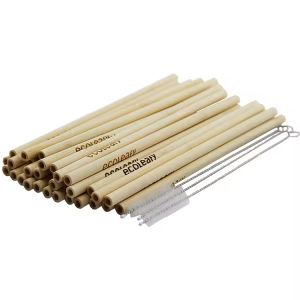 2024 Natural Bamboo Drinking Straw Eco-friendly Bamboo Reusable Straws