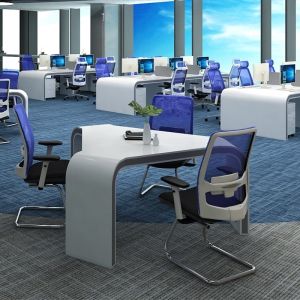 ODM Modern Triangle Office Desk and Chair Combination Small Showroom Conference