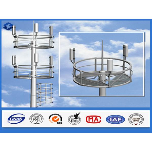 Buy Q345 steel material monopole telecommunications tower  6 - 28 mm Thickness at wholesale prices