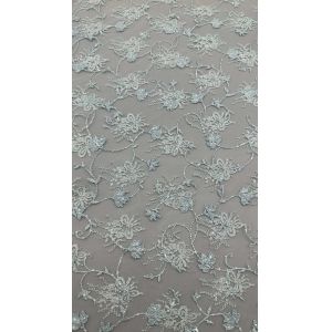 Sequin Durable And Elegant Embroidery Luxary Flower Sequin Embroidery Fabric