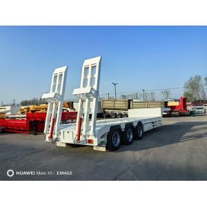 7 Axles Self Dumping Low Bed Truck Semi Trailer