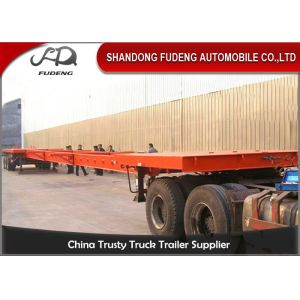 Double Vertical Plate 35T 25M Q345B Cargo Extension Trailer