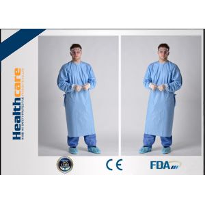 Breathable Sterile Disposable Hospital Gowns 4 Ties Adjustable Neck Free Sample