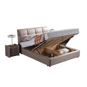 Leather Headboard Hotel Luxury Bed