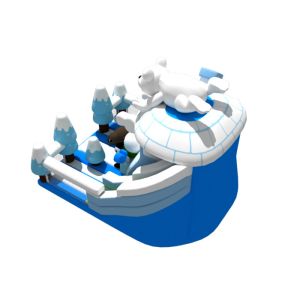 Ice And Snow Animals Themed 8x8x5.7m commercial inflatable slide