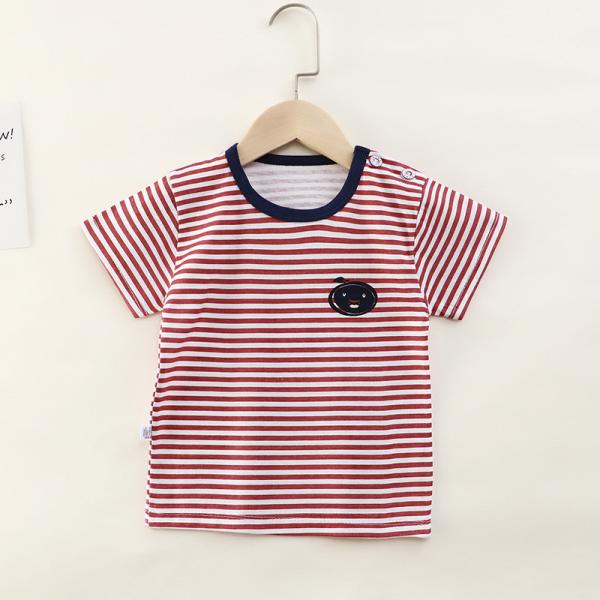 Buy 1.3m  Children'S Sports Shirts Animal Print Striped Short Sleeved For Boys at wholesale prices
