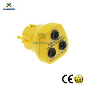 UK and Euro Antistatic Earth Bonding Point standard Earthing plug with 1M