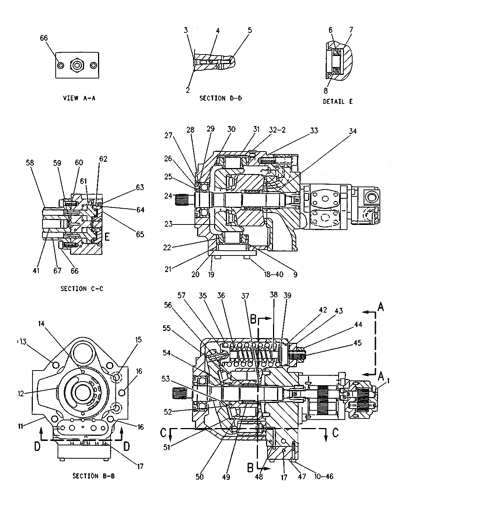 Brand Used Excavator E307 Hydraulic Main Pump 397-3941 Piston Pump