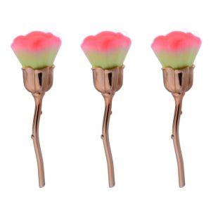 Quality Wholesale Soft Hair Nail Art Tool Brush Beauty New Produce Cleaning Dust Rose Flower Nail Brush for sale
