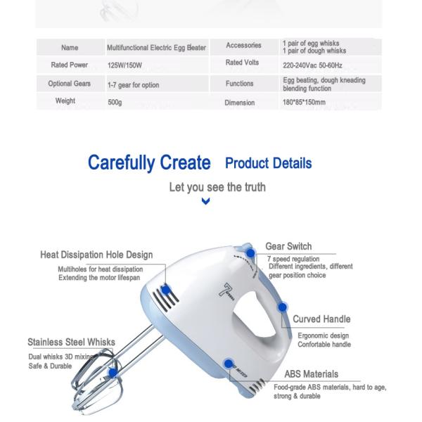 Automatic Mixer Electric Household Automatic Egg Beater Egg Beater Baking Mini Hand Egg Beater