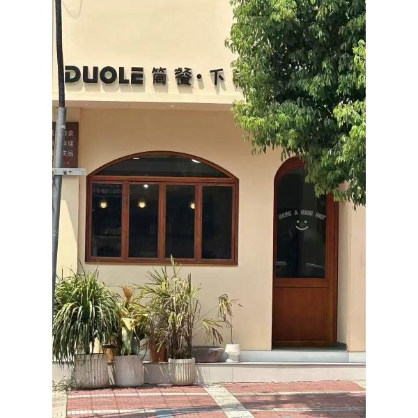 DERCHI Fold up Black Aluminium Bifold Windows Double Glazed Glass Balcony Vertical Folding Window