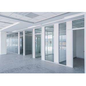 China Glass Partitions Revolutionize Spaces Double Glass Soundproof Swtch Panel Top To Ceiling With Blinds on sale