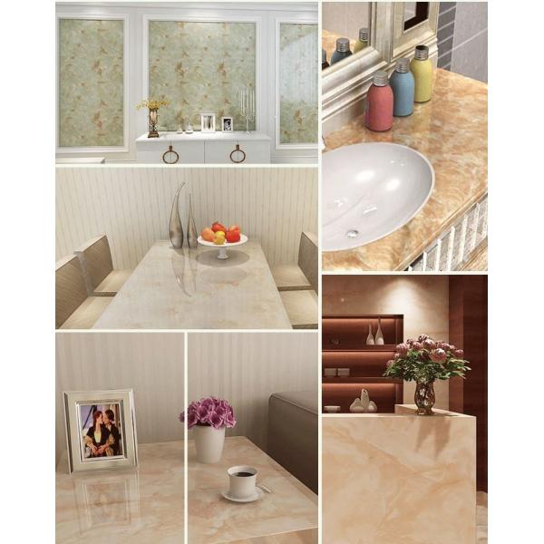 Entertainment Marble Furniture Foil 3D Wallpaper for Wall Decoration in 0.60 M*10 M Roll Size