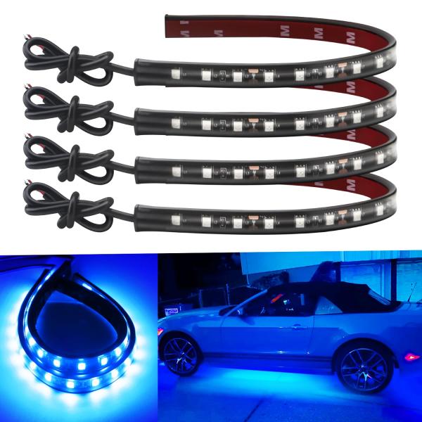 32cm Waterproof LED Light Strip for Cars Motorcycles Golf Carts Long Working Time