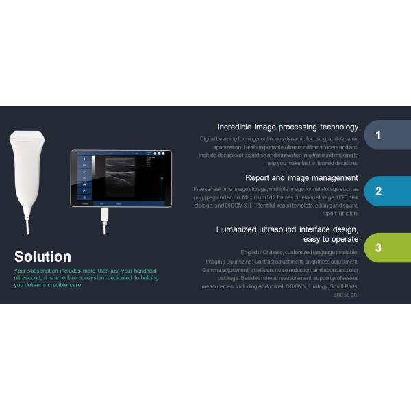 TEVEIK 7.5MHz Medical Ultrasound Transducer USB For Laptop / Cellphone