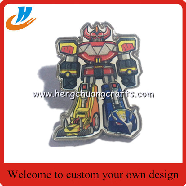 Buy Sticker badge pin,camera shape metal pin badge with enamel silver plated at wholesale prices