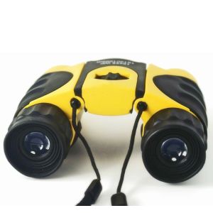 Yellow Black 10x26 10x25 BAK4 Roof Prism Folding Kids Binoculars