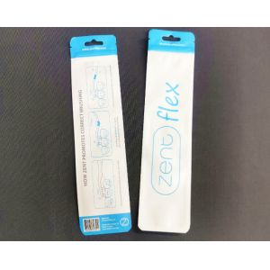 Custom printed Pearl Film plastic cosmetic brush packaging bag