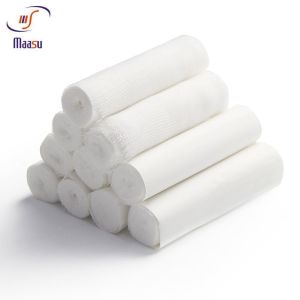 China Breathable Medical Sport Bandage Pure White Mesh 100% Cotton on sale