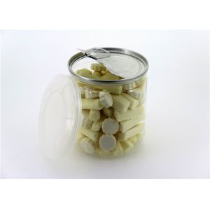Food grade PET Clear Plastic Cylinder 400ml Candy Canister Easy Open