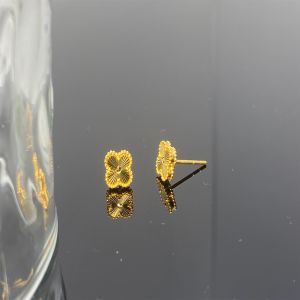 Petite 18K Gold Plumeria Earrings