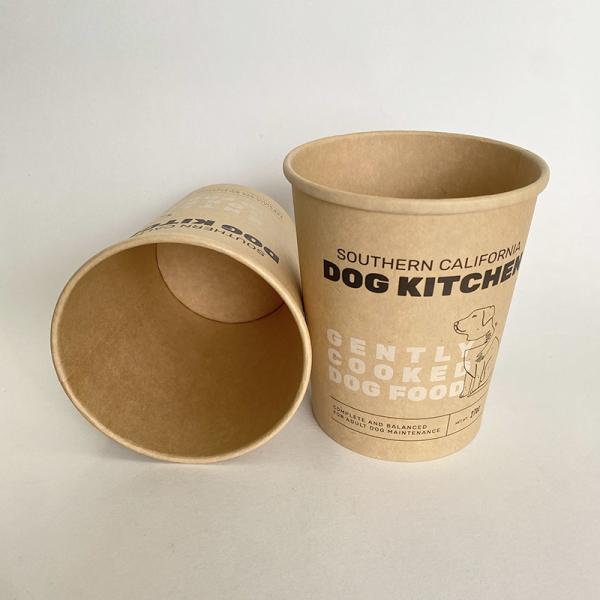 Disposable Hot Soup Paper Cup With Lid 32oz 960ml Kraft Packaging Containers