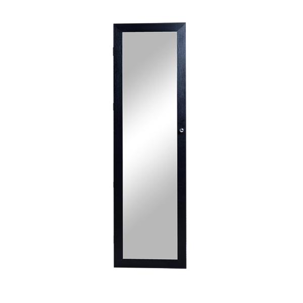 Buy Black MDF Mirror Jewelry Armoire Full Length 146cm Height For Living Room at wholesale prices
