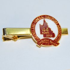 Gold plated metal men's Circle Enamel Seal Personalized Tie Bar ​