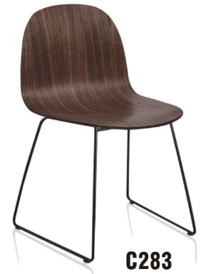 Buy modern home metal leg bent wood dining chair furniture at wholesale prices