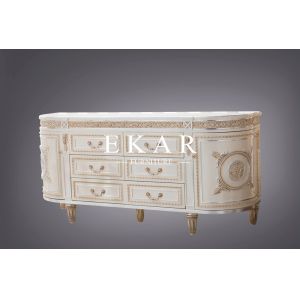 2018 Spanish design antique luxury hand carved wood sideboard FLN-M-TG201